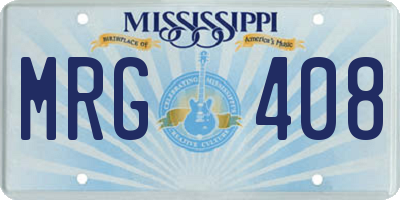 MS license plate MRG408