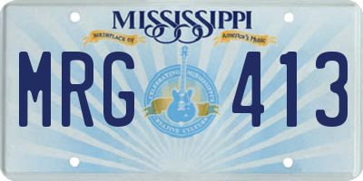 MS license plate MRG413