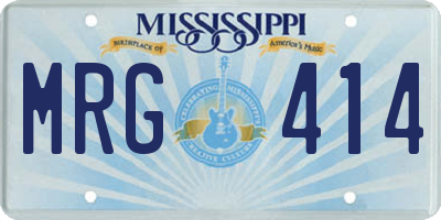 MS license plate MRG414