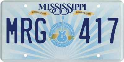 MS license plate MRG417