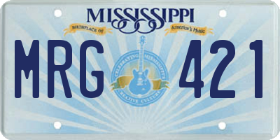 MS license plate MRG421