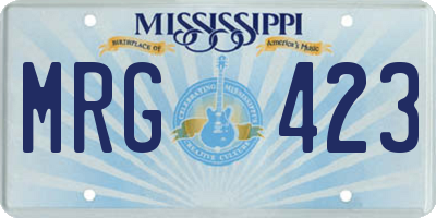 MS license plate MRG423