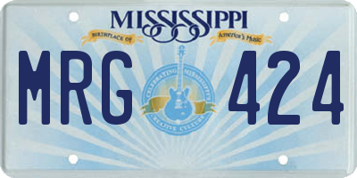 MS license plate MRG424