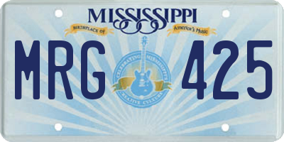 MS license plate MRG425