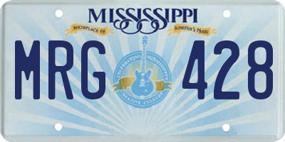 MS license plate MRG428