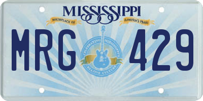 MS license plate MRG429