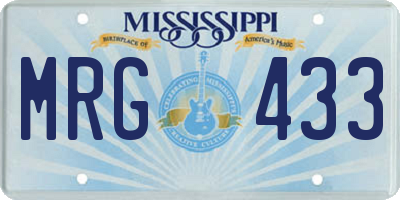 MS license plate MRG433