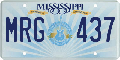 MS license plate MRG437