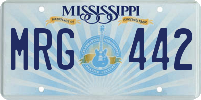 MS license plate MRG442