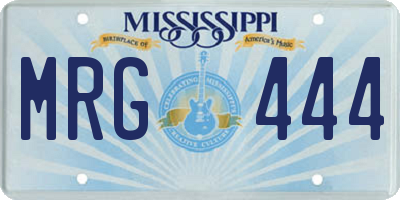 MS license plate MRG444