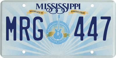 MS license plate MRG447