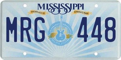 MS license plate MRG448