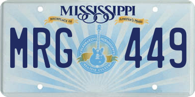MS license plate MRG449