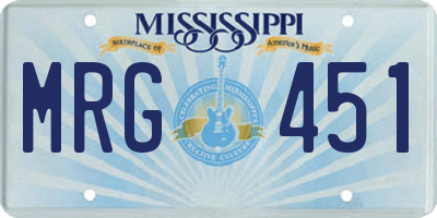 MS license plate MRG451