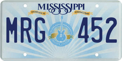 MS license plate MRG452