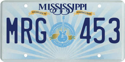MS license plate MRG453