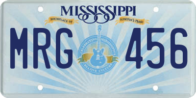 MS license plate MRG456