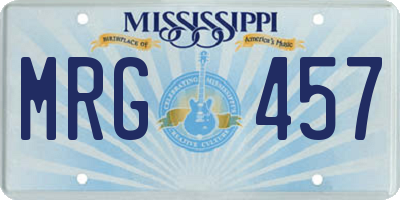 MS license plate MRG457