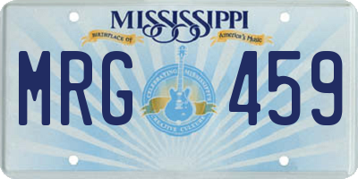 MS license plate MRG459