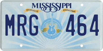 MS license plate MRG464