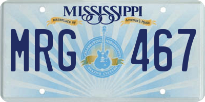 MS license plate MRG467
