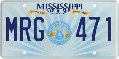 MS license plate MRG471