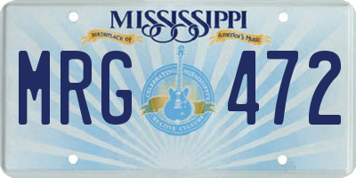 MS license plate MRG472