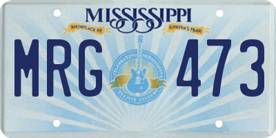MS license plate MRG473