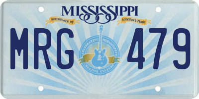MS license plate MRG479