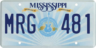 MS license plate MRG481