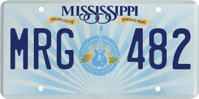 MS license plate MRG482