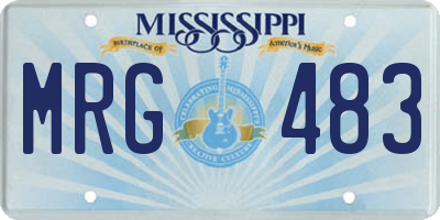 MS license plate MRG483