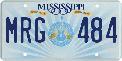 MS license plate MRG484