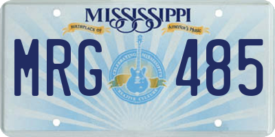 MS license plate MRG485