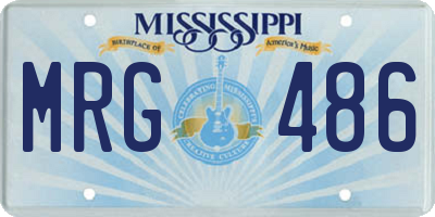 MS license plate MRG486