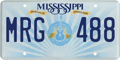 MS license plate MRG488