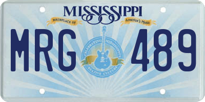 MS license plate MRG489