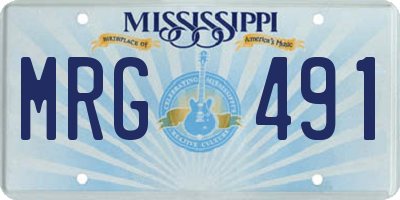 MS license plate MRG491