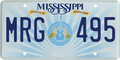 MS license plate MRG495