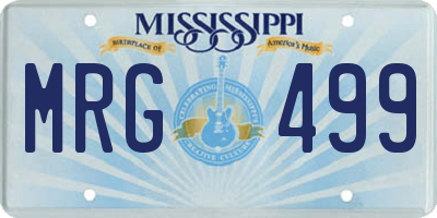 MS license plate MRG499