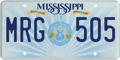 MS license plate MRG505