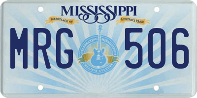 MS license plate MRG506