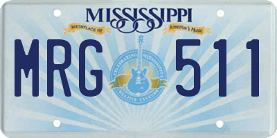 MS license plate MRG511