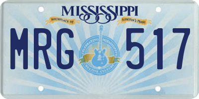 MS license plate MRG517