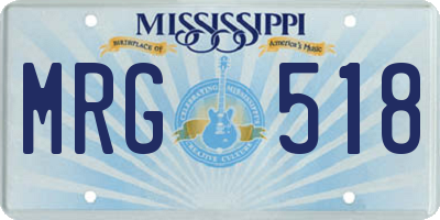 MS license plate MRG518
