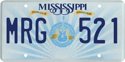 MS license plate MRG521