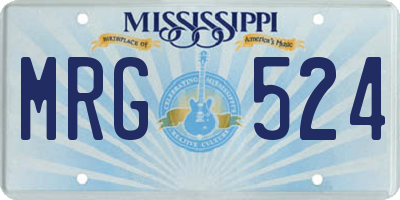 MS license plate MRG524