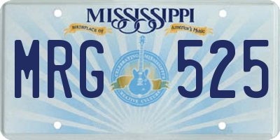 MS license plate MRG525