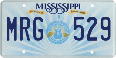 MS license plate MRG529