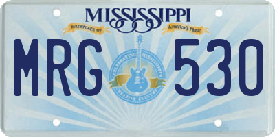 MS license plate MRG530